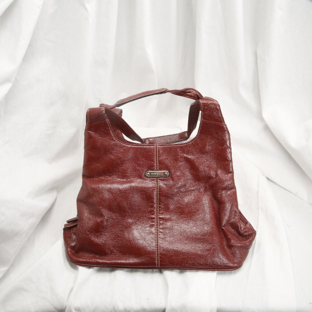 Rosetti, Burgundy Purse, faux patent leather